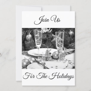 SILVERY BEAUTY IN A "HOLIDAY PARTY" INVITATION