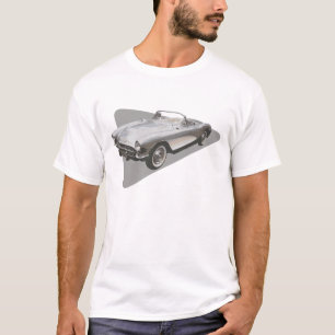 Silvery blue 1959 Corvette on sllver foil on T T-Shirt