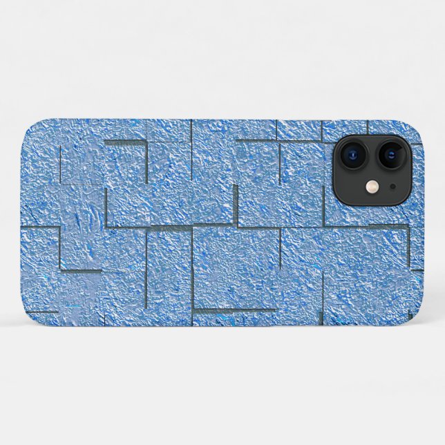 Silvery blue texture with mosaic effect and relief Case-Mate iPhone case (Back (Horizontal))