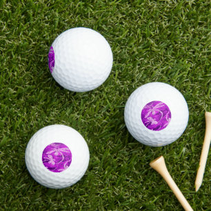 Silvery Dragonflies on a Magic Magenta Sky Golf Balls