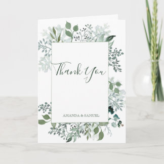 Silvery Green Eucalyptus Wedding Card