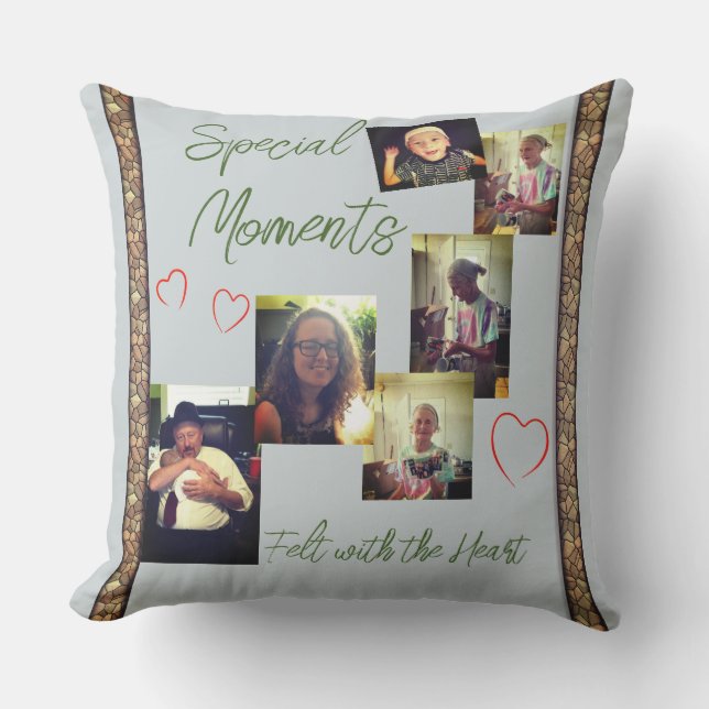 Silvery-green  outdoor pillow (Front)