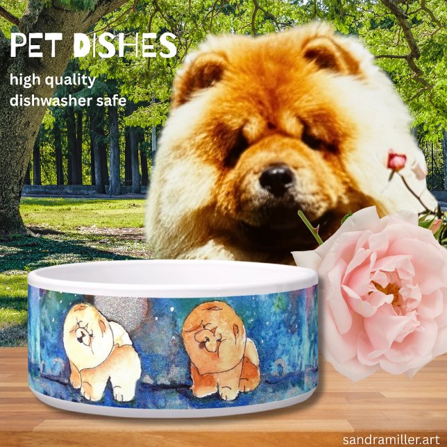 SILVERY MOON Chow dog watercolor (Creator Uploaded)