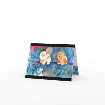 SILVERY MOON Chow dog watercolor