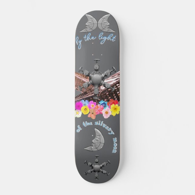 Silvery Moon Skateboard  (Front)