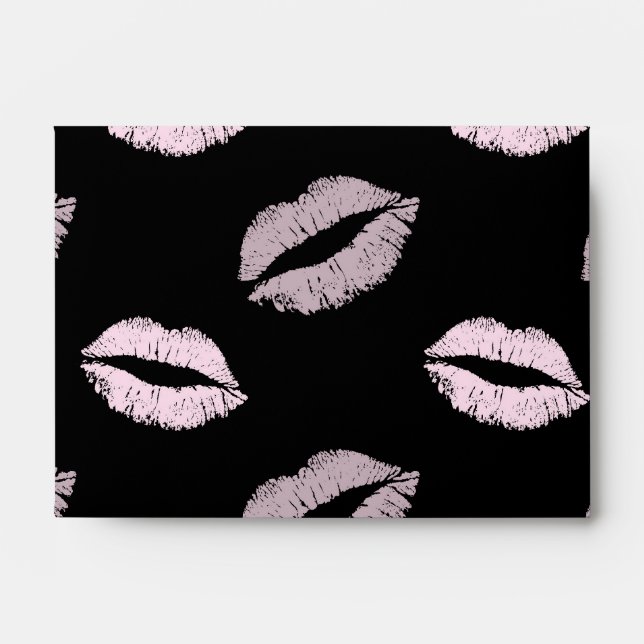 Silvery Pink  Kisses Envelope (Front)