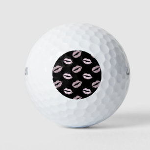 Silvery Pink Kisses Golf Balls