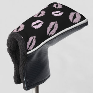 Silvery Pink Kisses Golf Head Cover