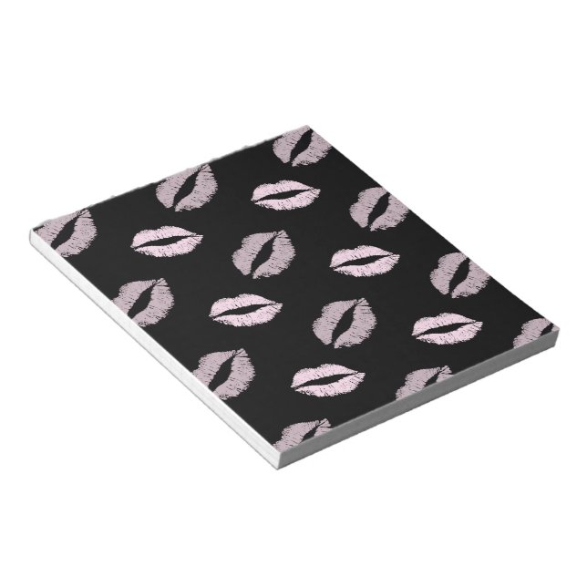 Silvery Pink  Kisses Notepad (Angled)