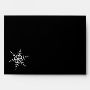 Silvery Snowfall at Midnight Envelope