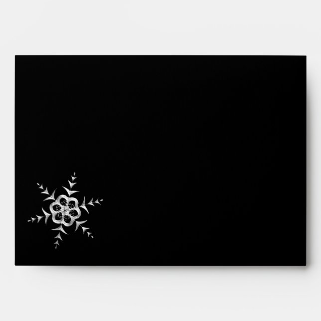 Silvery Snowfall at Midnight Envelope (Front)