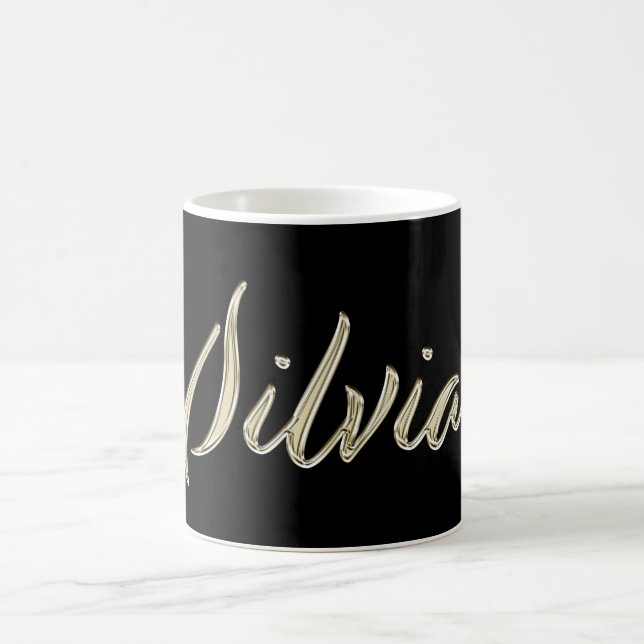 Silvia white gold Handwriting Tasse de café (Centre)
