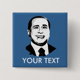 Silvio Berlusconi 2 Inch Square Button