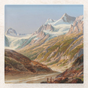 Silvretta Mountain Landscape – Ignaz Dorn Glass Coaster