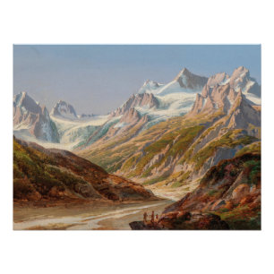 Silvretta Mountain Landscape – Ignaz Dorn Poster