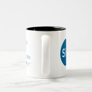 SIM Chapter Logo and Tagline Teal Two-Tone Coffee Two-Tone Coffee Mug