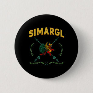 Simargl Paganism Dog Nordic Ancestry National Russ 2 Inch Round Button