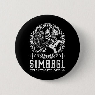 Simargl Paganism Dog Nordic Ancestry National Russ 2 Inch Round Button