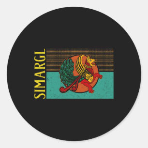 Simargl Paganism Dog Nordic Ancestry National Russ Classic Round Sticker