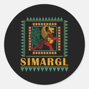 Simargl Paganism Dog Nordic Ancestry National Russ Classic Round Sticker