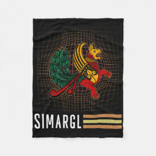 Simargl Paganism Dog Nordic Ancestry National Russ Fleece Blanket