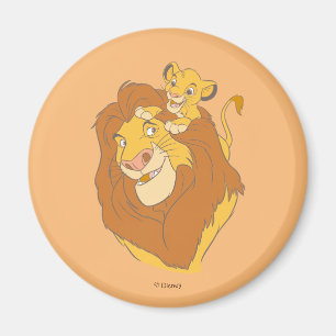 Simba Climbing Mufasa Magnet