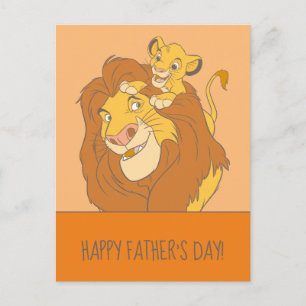 Simba Climbing Mufasa Postcard