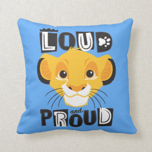 Simba Loud And Proud Throw Pillow