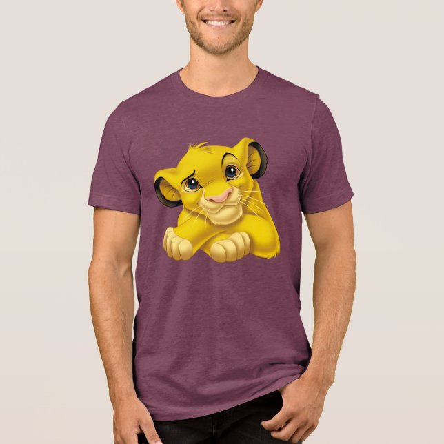 Simba The Lion King Raised Eyebrow Disney Tri-Blend Shirt (Front)