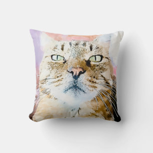 Simba the Striped King Throw Pillow