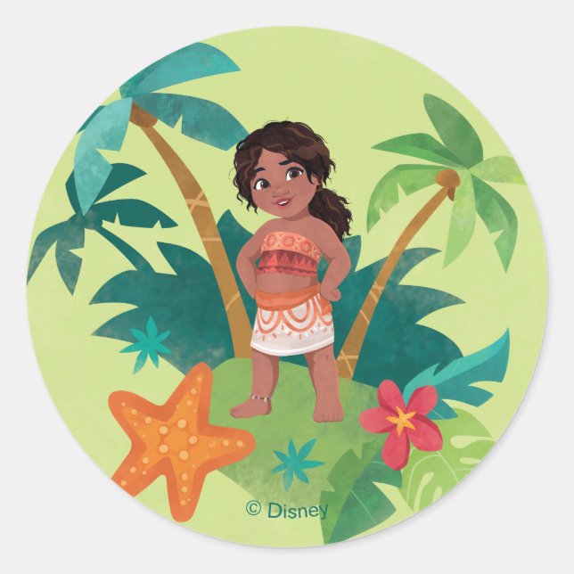 Simea Island Graphic Classic Round Sticker (Front)
