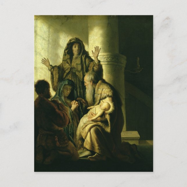 Simeon and Hannah in the Temple, c.1627 Postcard (Front)