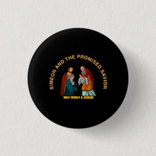 SIMEON AND THE PROMISED SAVIOR 1 INCH ROUND BUTTON
