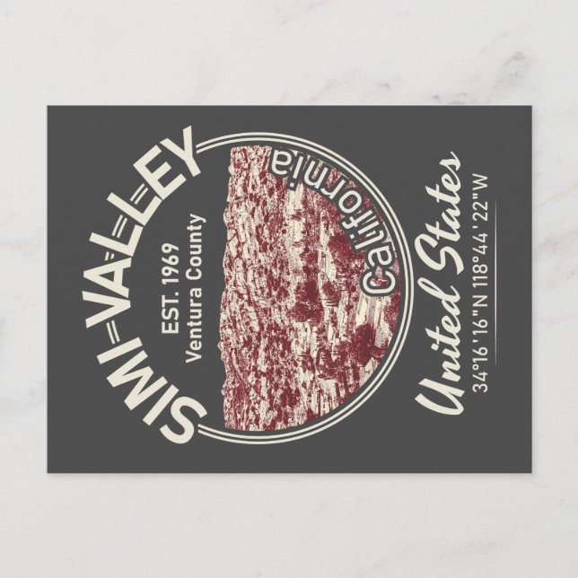 SIMI VALLEY CITY - CALIFORNIA VINTAGE POSTCARD (Front)