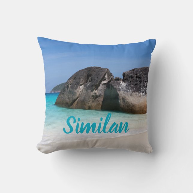 Similan beach Andaman Sea Phuket Thailand gift Throw Pillow (Front)