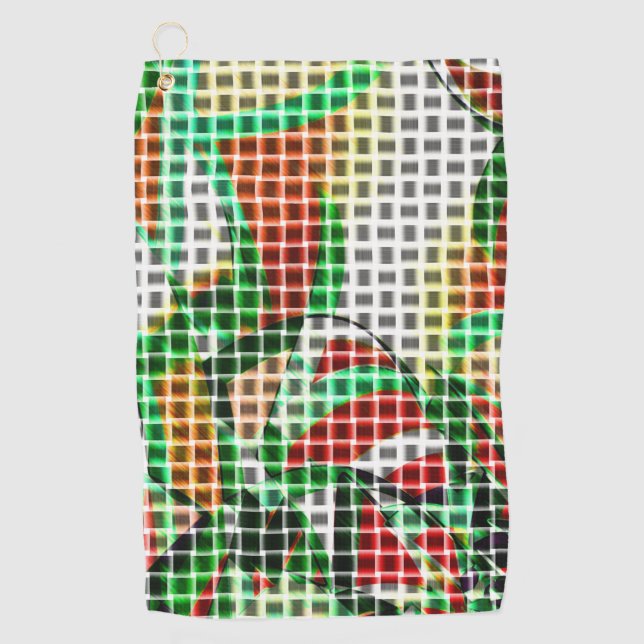 Similar to braided basket upon a grass photo golf towel (Front)