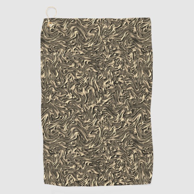 Similar to wall texture in khaki or suede colour golf towel (Front)