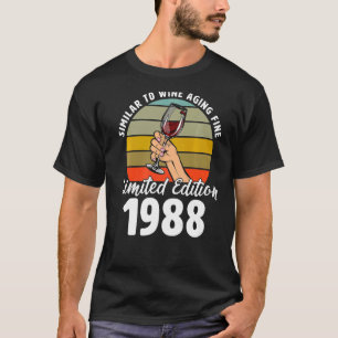 Similar to Wine Aging Fine Born In 1988 34th Retro T-Shirt