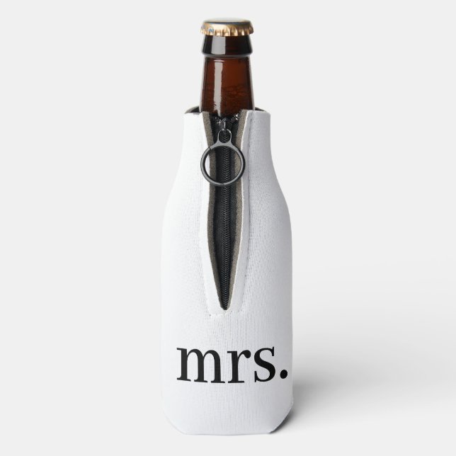 Simle White Mrs. Cool & Chilly Bottle Cooler (Bottle Back)