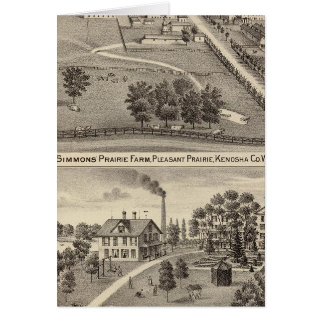 Simmon's Prairie Farm, Kenosha Water Cure (Devant)