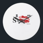 Simo I Love You ❤️ | Romantic Love Design Large Clock<br><div class="desc">تصميم رومانسي مميز يحمل اسم Simo مع قبلة حمراء وكلمة I Love You.
مثالي لمنشورات الحب، الإهداءات الرومانسية، أو مشاركة مشاعر الحب بطريقة جميلة وبسيطة.
يمكن استخدامه كخلفية، منشور على السوشيال ميديا، أو إهداء لشخص مميز في حياتك. 💋❤️</div>