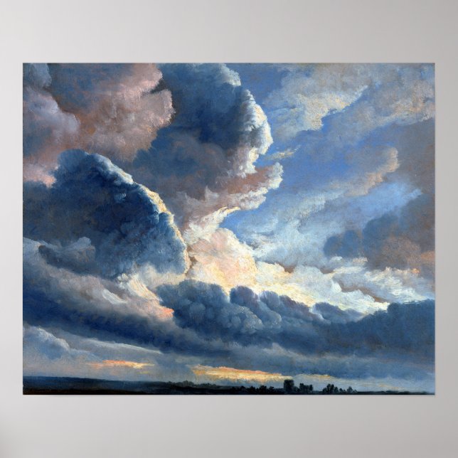 Simon Alexandre Clément Denis Study of Clouds Poster (Front)