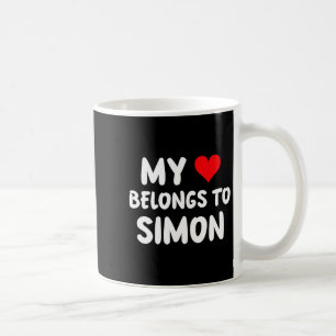 Simon - My Heart Belongs To Simon - Love Premium T Coffee Mug