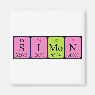 Simon periodic table name magnet
