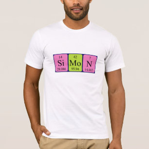Simon periodic table name shirt
