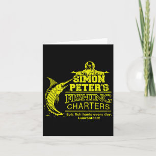 Simon Peter's Fishing Charters Funny Jesus Christ  Card