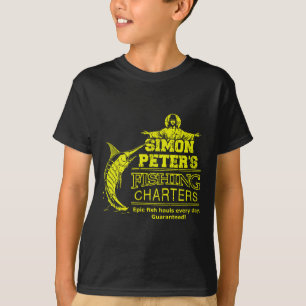 Simon Peter's Fishing Charters Funny Jesus Christ T-Shirt