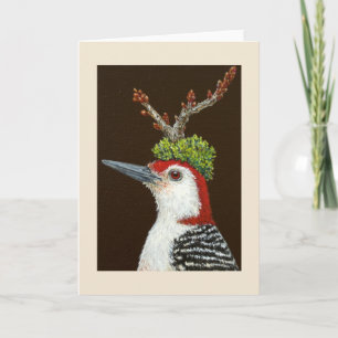 Simon the woodpecker greeting card