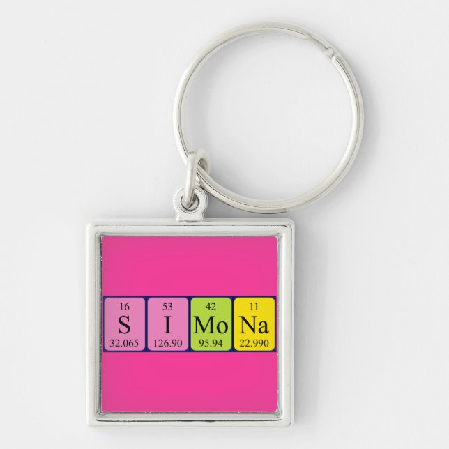Simona periodic table name keyring (Front)