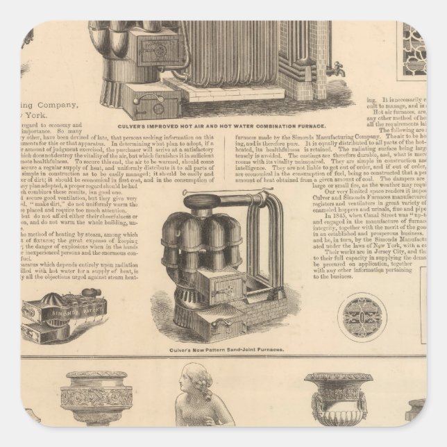 Simonds Manufacturing Company Stewart Square Sticker (Front)